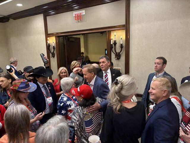 Texas Attorney General Ken Paxton held a meet and greet at CPAC on March 28.